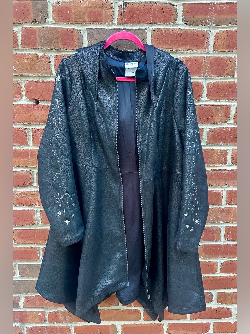 Torrid x Harry Potter ✨Faux Suede ✨ Black Embroidered Coat ✨ Size 1 (14/16) - Picture 3 of 17